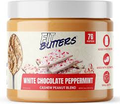 Fit Butters Cashew Peanut Butter White Chocolate Peppermint